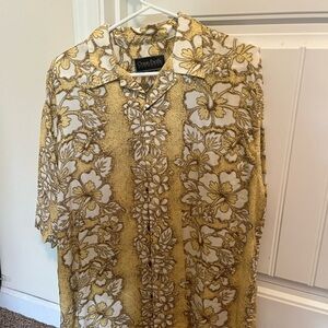 OP Beige and White Patterned Shirt